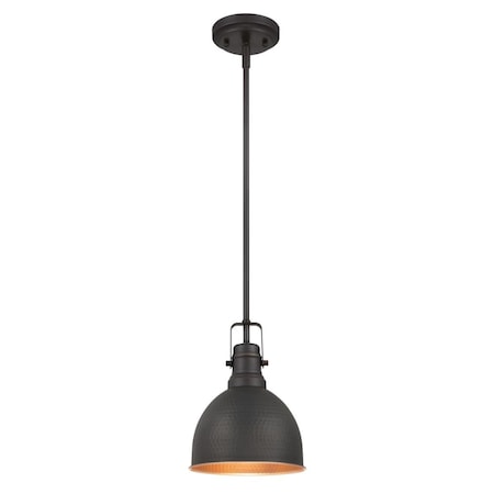 Westinghouse One-Light Indoor LED Mini Pendant Hammered ORB 6345600